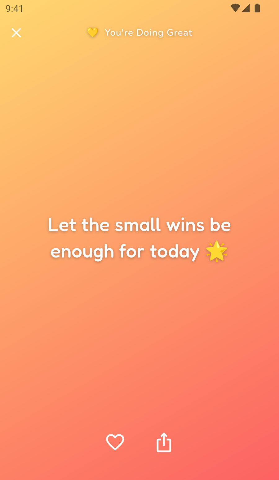 A message from the Motivation channel in the Farai app